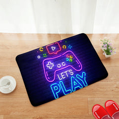 Neon Video Game Floor Mat - Large Area Rug for Gamer Carpet Living Room Bedroom