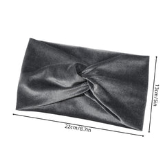 Velvet Stretchy Retro Cross Headband for Sports Yoga Sweatband Hair Accessori