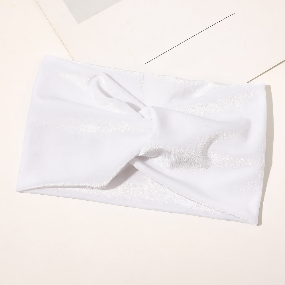 Velvet Stretchy Retro Cross Headband for Sports Yoga Sweatband Hair Accessori