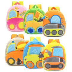 Plush Engineering Vehicle Excavator Dump Truck Backpack