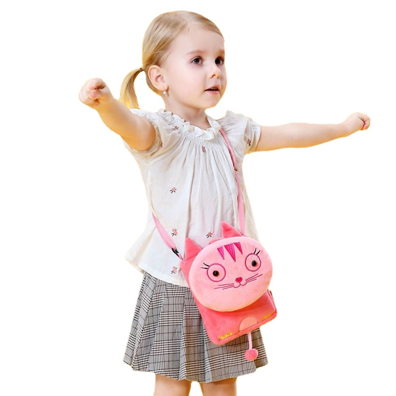 Plush Animal School Bag Shoulder Messenger Bag Coin Purse Wallet