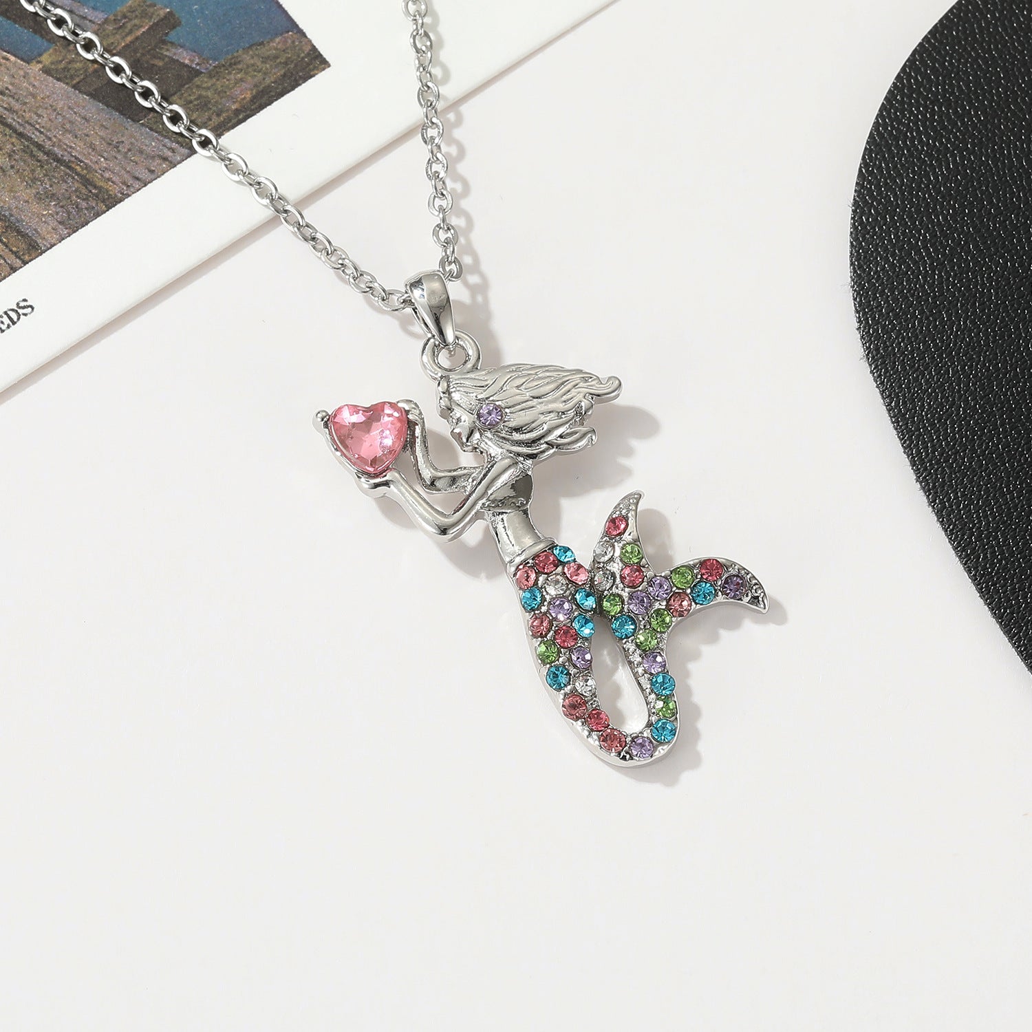 Mermaid Pendant Necklace Clavicle Chain Jewelry Gift For Girls