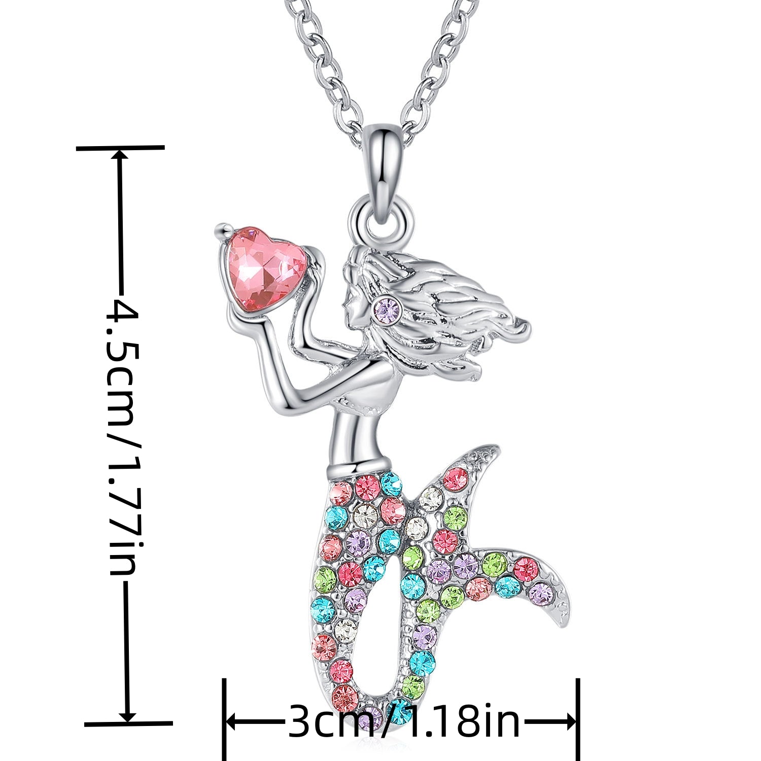 Mermaid Pendant Necklace Clavicle Chain Jewelry Gift For Girls