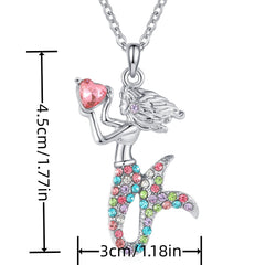 Mermaid Pendant Necklace Clavicle Chain Jewelry Gift For Girls