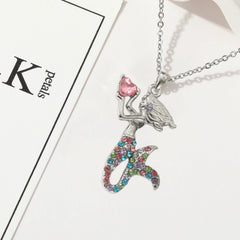 Mermaid Pendant Necklace Clavicle Chain Jewelry Gift For Girls