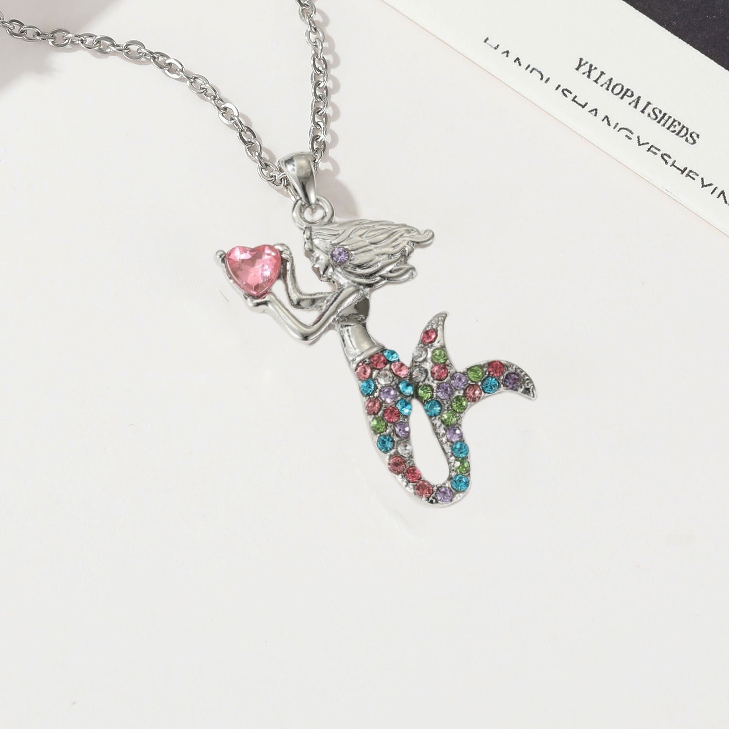 Mermaid Pendant Necklace Clavicle Chain Jewelry Gift For Girls