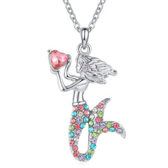 Mermaid Pendant Necklace Clavicle Chain Jewelry Gift For Girls