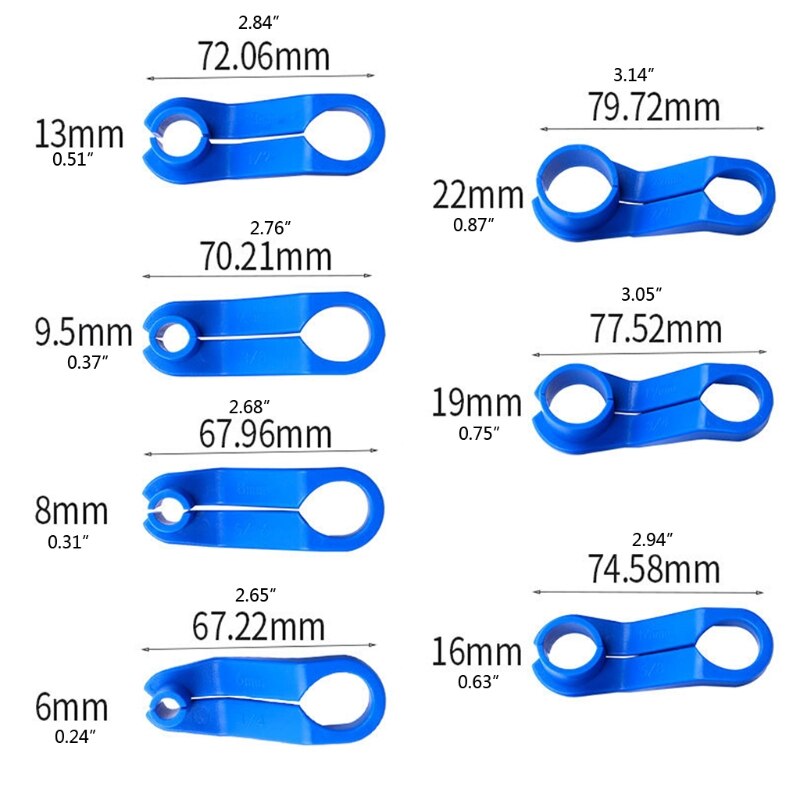 Fuel Line Disconnect Tool Set for Auto AC Refrigerant Pipe Removal