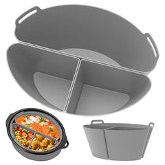 3pcs Reusable Leakproof Silicone Slow Cooker Divider Liners