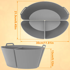 3pcs Reusable Leakproof Silicone Slow Cooker Divider Liners