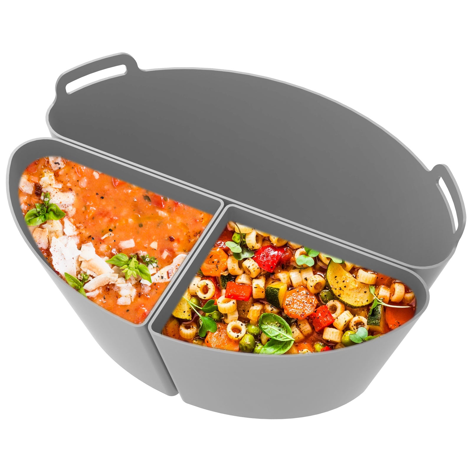 3pcs Reusable Leakproof Silicone Slow Cooker Divider Liners