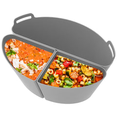 3pcs Reusable Leakproof Silicone Slow Cooker Divider Liners