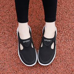 Mesh Cut Out Mules Sneakers Women's Half Slippers