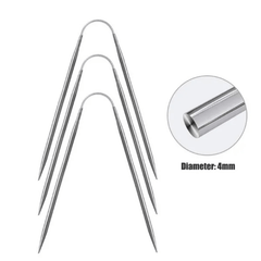 3Pcs Circular Knitting Needles Set Stainless Steel Crochet DIY Craft Accessories