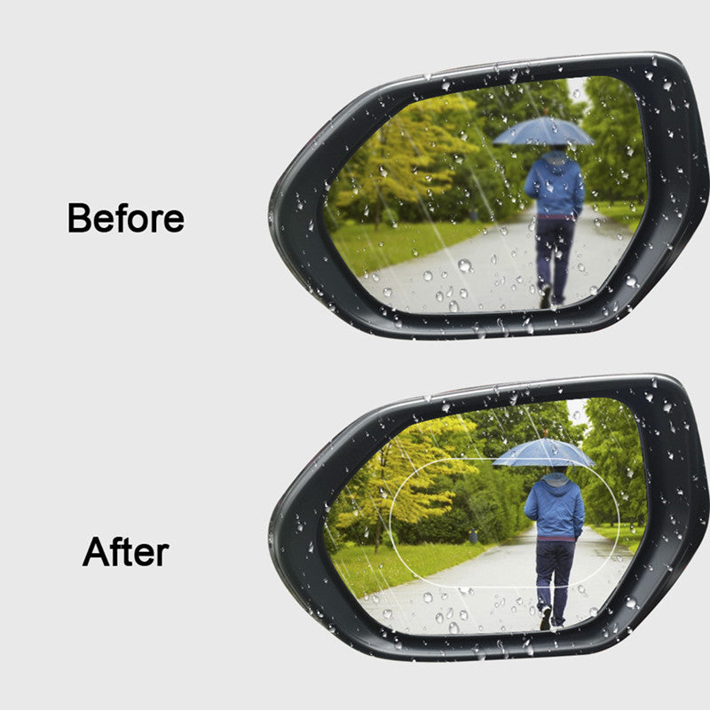 2pcs Car Rearview Mirror Film Anti Fog Rainproof Waterproof Membrane