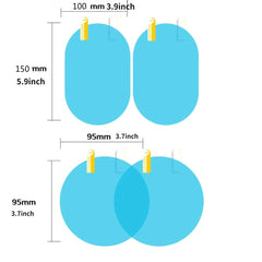 2pcs Car Rearview Mirror Film Anti Fog Rainproof Waterproof Membrane