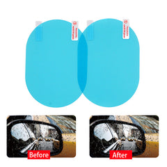 2pcs Car Rearview Mirror Film Anti Fog Rainproof Waterproof Membrane