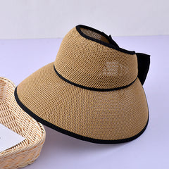 Wide Brim Crochet Sun Hat UV Protection Travel Beach Hat