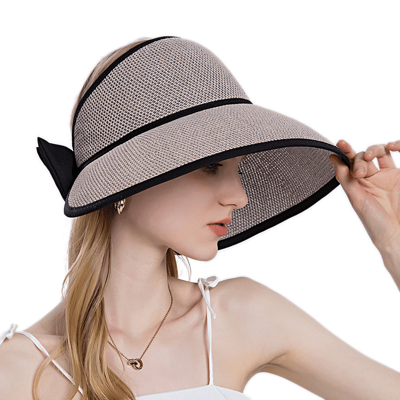 Wide Brim Crochet Sun Hat UV Protection Travel Beach Hat
