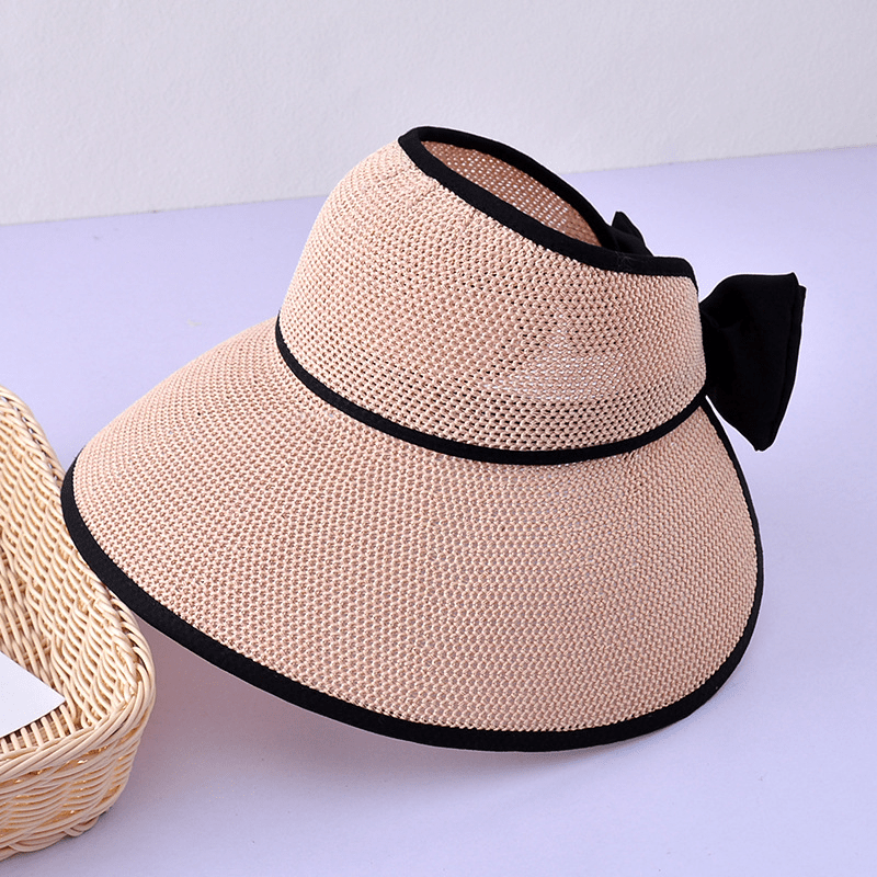 Wide Brim Crochet Sun Hat UV Protection Travel Beach Hat