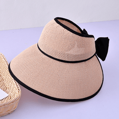 Wide Brim Crochet Sun Hat UV Protection Travel Beach Hat