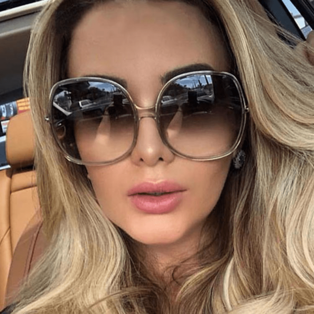 Oversized Round Sunglasses Men Women Gradient Glasses Driving UV400