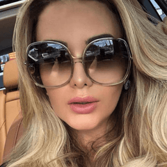 Oversized Round Sunglasses Men Women Gradient Glasses Driving UV400