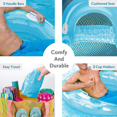 1pc Inflatable Sofa Floating Bed & Chair For Adults