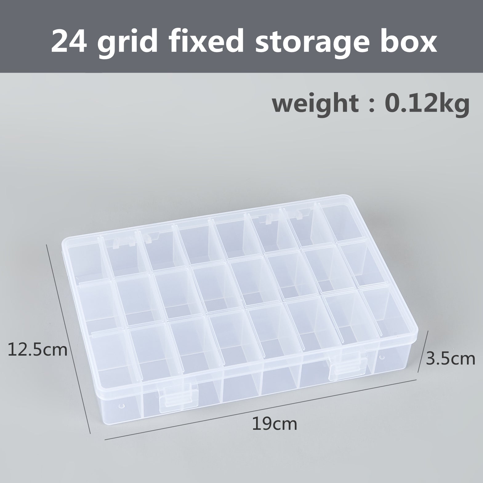 24 Grid Plastic Storage Box for Jewelry Organization