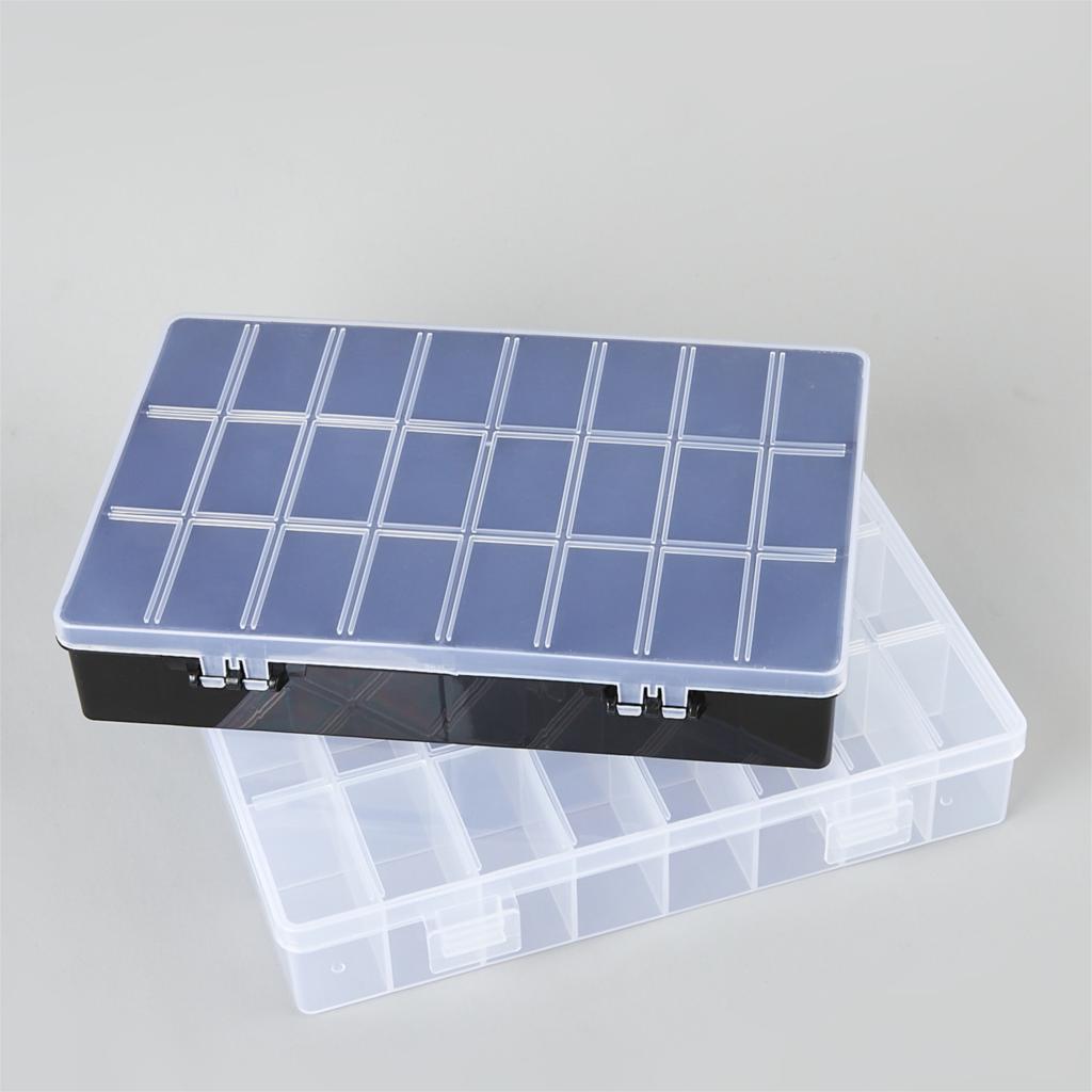 24 Grid Plastic Storage Box for Jewelry Organization