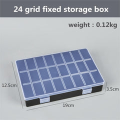 24 Grid Plastic Storage Box for Jewelry Organization