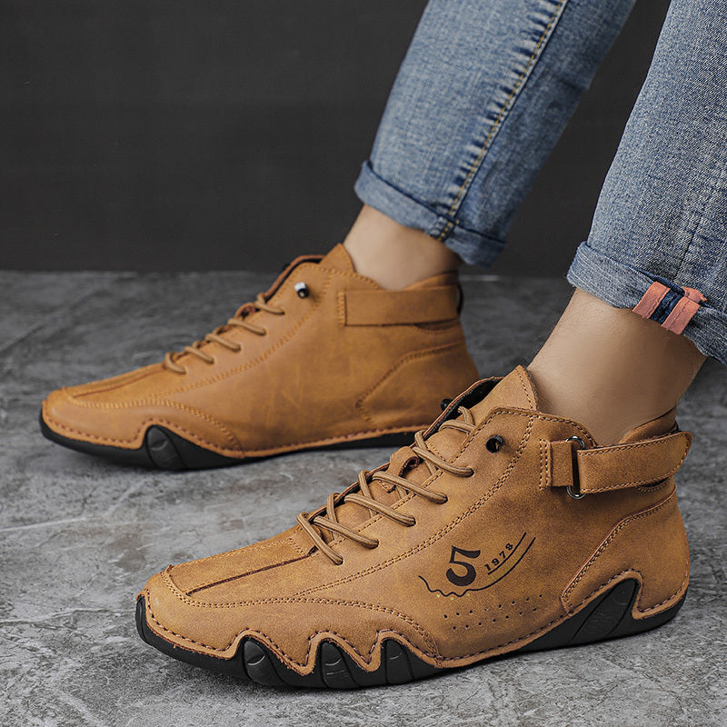 Men's Casual Ankle Moccasins Boots for Work Office