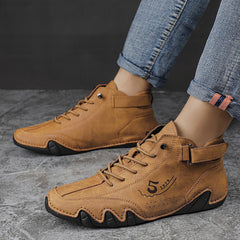 Men's Casual Ankle Moccasins Boots for Work Office