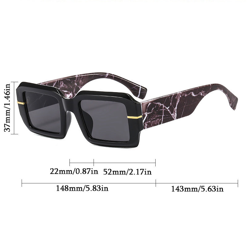 Y2K Square Sunglasses Hip-hop Graphic Glasses UV400