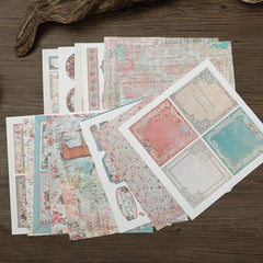 15 sheets Pink Christmas Material Paper Retro Journal Ballet Decoration