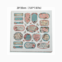 15 sheets Pink Christmas Material Paper Retro Journal Ballet Decoration