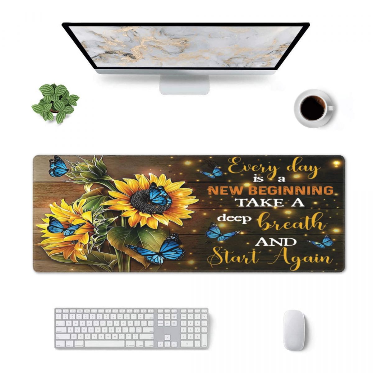 Sunflower Extended Mouse Pad Large Gaming Mouse Pad Computer Keyboard Mouse Mat