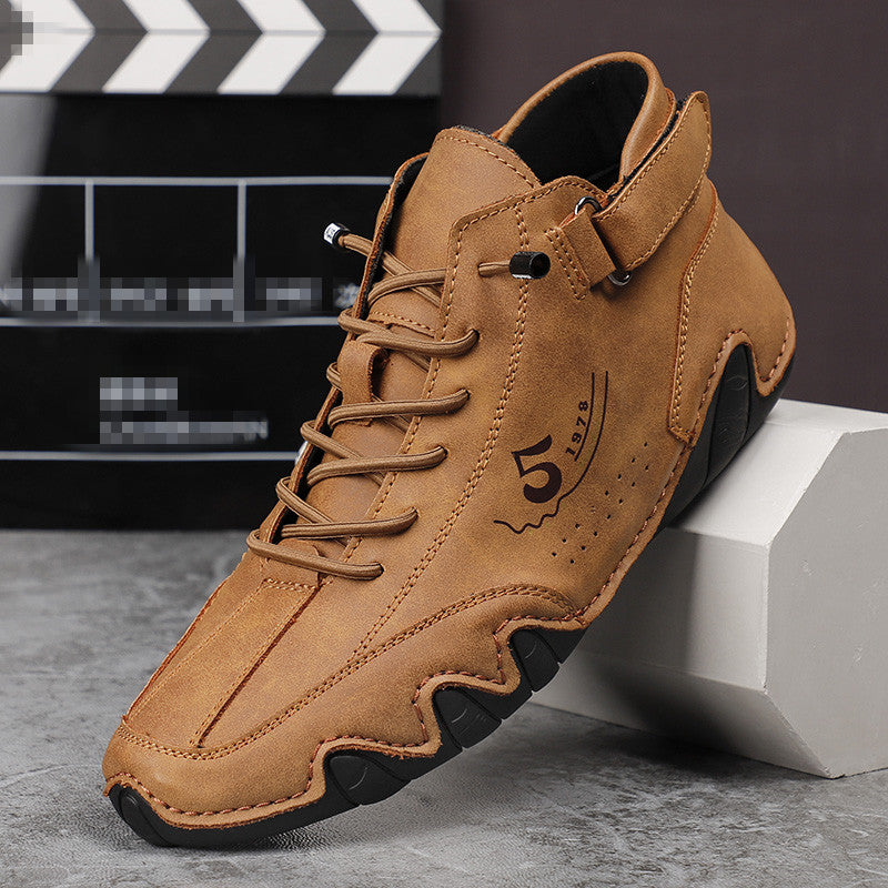 Men's Casual Ankle Moccasins Boots for Work Office