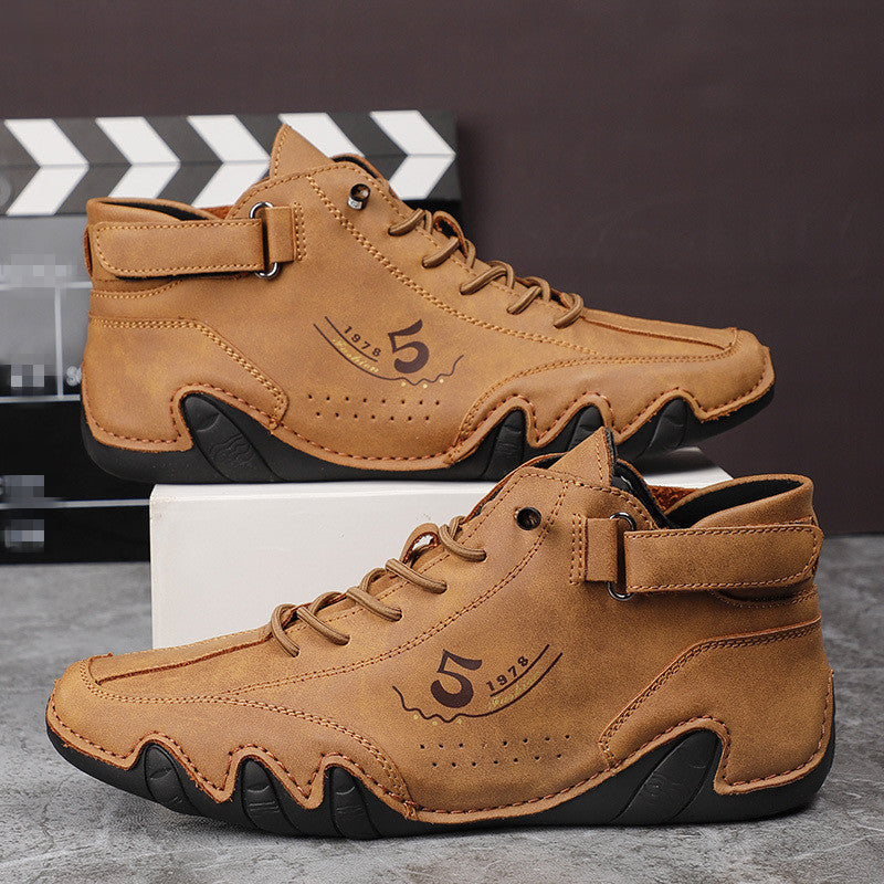 Men's Casual Ankle Moccasins Boots for Work Office
