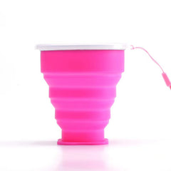 1pc Silicone Collapsible Travel Cup Foldable Portable Reusable Drinking Cup