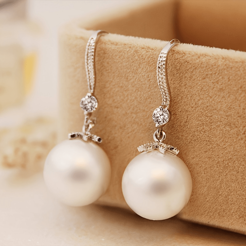 Faux Pearl Earrings Decorative Accessories Holiday Party Gift For Girls