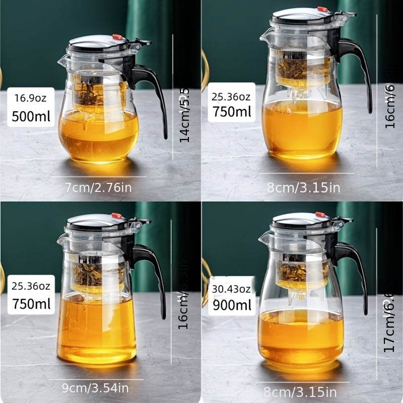 Glass Tea Pot Heat Resistant with Infuser Kung Fu Tea Set