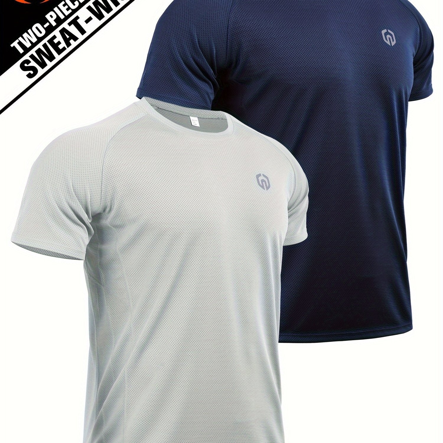 Men's Sports Tee Shirt for Summer Fitness - Round Neck Stretch T-shirt