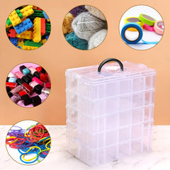 5-Layer Stackable Storage Box 50 Compartments Art Crafts Beads Paper Tape