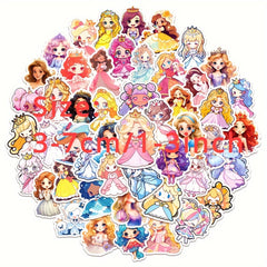 50pcs Little Princess Graffiti Stickers For Laptop Suitcase Phone Helmet