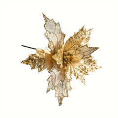 Christmas Tree Flower Arrangement Sequins Window Scene Decoration