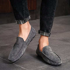 Men's Customizable Loafer Shoes Rubber Sole Anti Slip Slip On