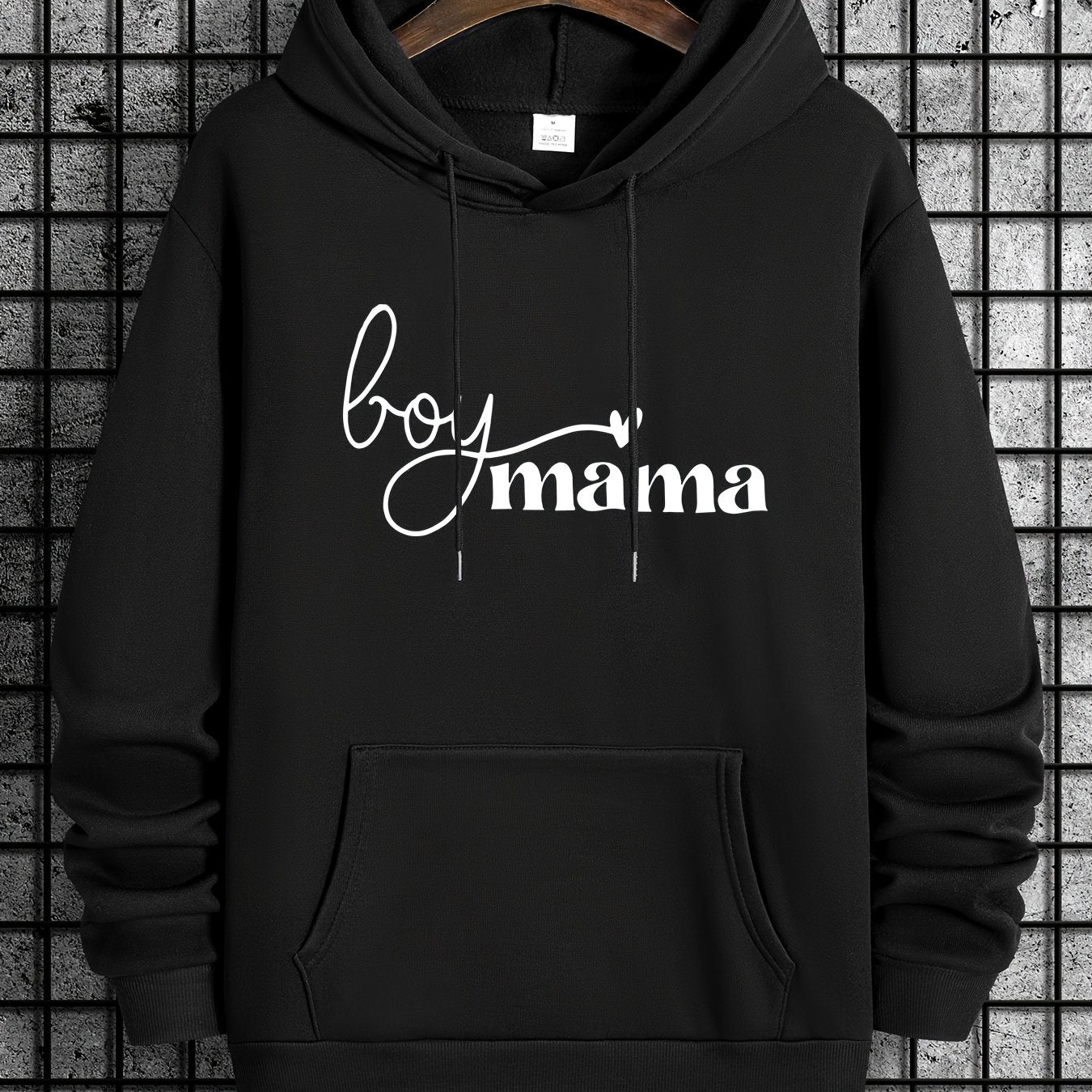 Boy Mama Print Hoodies For Men Graphic Sweatshirt With Kangaroo Pocket