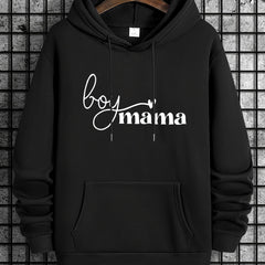 Boy Mama Print Hoodies For Men Graphic Sweatshirt With Kangaroo Pocket