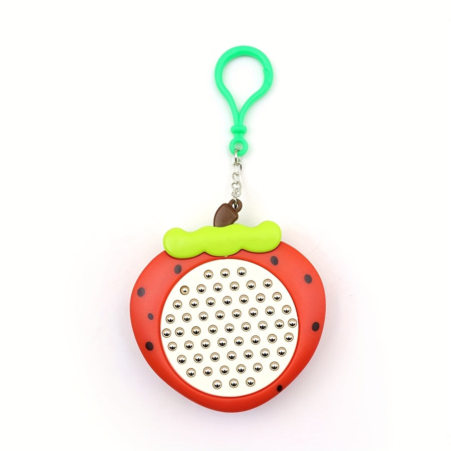Colorful Magnetic Ball Drawing Board Keychain Fun Toy Red & Green Accents
